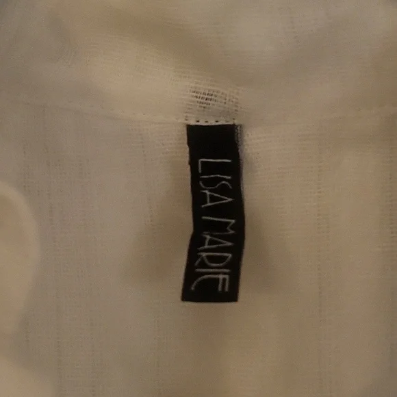 Lisa Marie Fernandez Linen Crop shirt - Picture 2 of 5